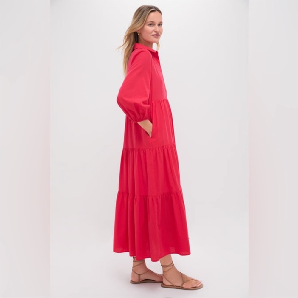 Pomander Place Mabel Red Tiered Maxi Dress - Picture 2 of 9